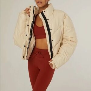 IVL Faux Leather Jacket  Cream